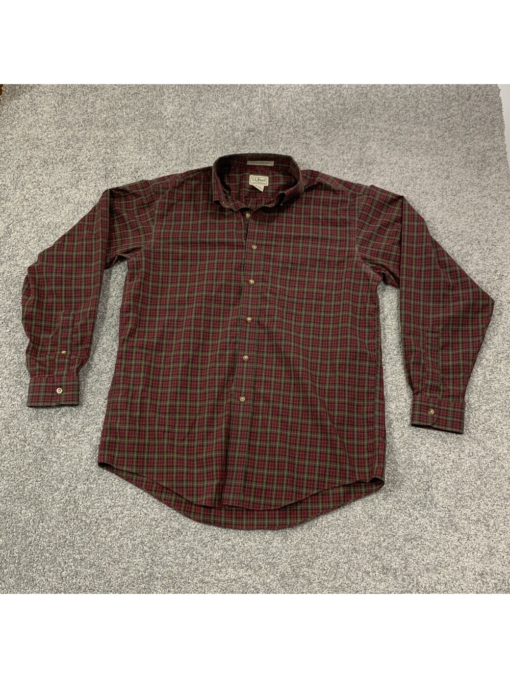 Vintage LL Bean 100% Cotton Flannel 90's Plaid Checkered